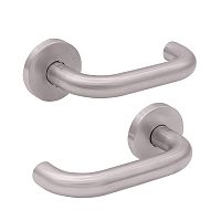 Ручки на розеті SHERLOCK SH 1002 нержавіюча сталь матова